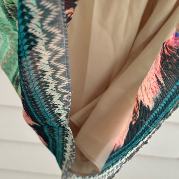 Sundance Silk Cap Sleeve Multicolor Dress Size 10 - Picture 8 of 12